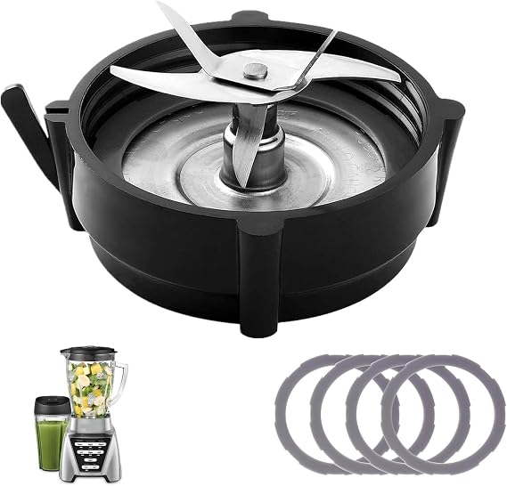 Oster Pro 1200 Blender Replacement Parts Kit - Includes Cutter Blade (164160), Jar Base Cap (179854-000-000) & 4 Silicone Gaskets (182341-000-842) | Full 3-in-1 Set for Oster 1200 Series Blenders
