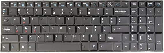 US English Laptop Keyboard for Clevo N170RD N170RD1 N170RF N170RF1 N170RF1-G N170SD, P670RE3 P670RE6 P670RG P670SA P670SE P670SG P671SA P671SE P671SG, White-Backlit