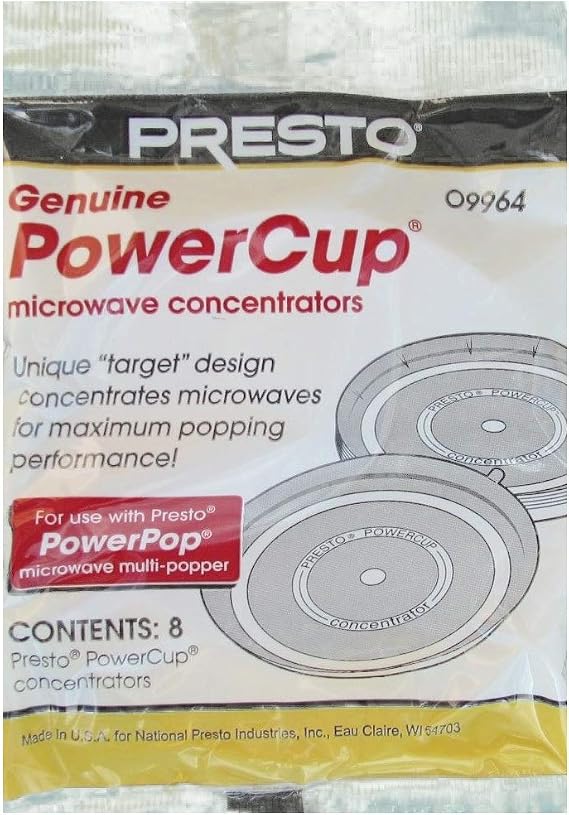 Presto 09964 Microwave Power Pop Powercup Popcorn Concentrator Cup - 32 Pack