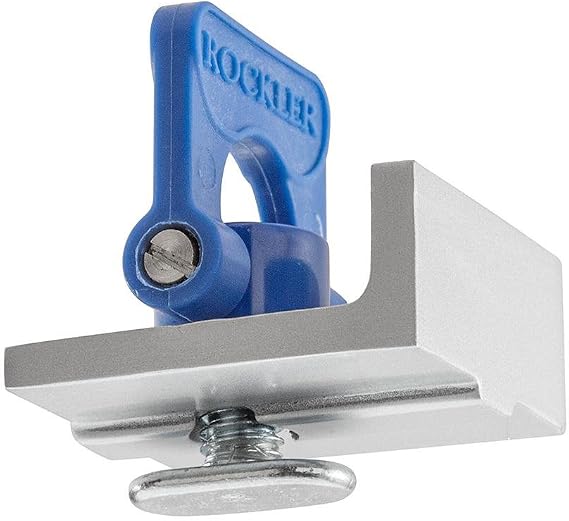 Rockler Inline Track Stop for T Track System Durable Aluminum T Tracks Woodworking Stop features Low-Profile Knobs - T-Track Stop Measure 1-1/2'' x 1-1/2'' - T Track Accessories