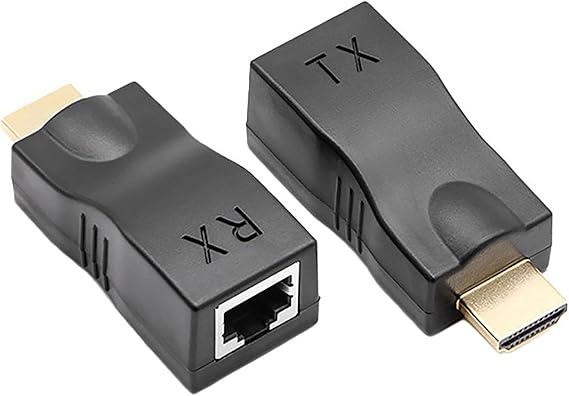 HDMI Extender HDMI to RJ45 HDMI Extender HDMI Transmitter Receiver TX/RX 4K2K 1080P 3D CAT 5E/6LAN Ethernet Adapter 30M HDMI Receiver Black