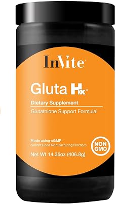 Invite Health Gluta Hx - Supports Detoxification and Optimizes Liver Health - Contain Dimethylglycine DMG, Vitamin C, Selenium, Spinach, Parsley Leaf and Lipoic Acid - 30 Servings