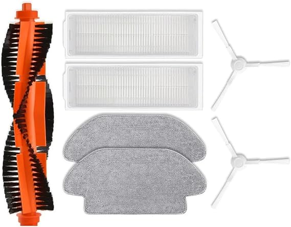 SteFik Sweeping Robot Accessories Set. Compatible for Xiaomi, Robot Vacuum S10 S12 B106GL, Replacement Spare Parts Accessories, Main Side Brush Hepa Filter Mop Cloth (Color : 3)