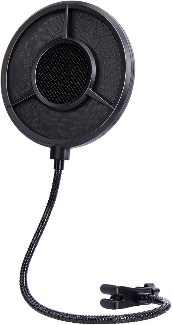 YOUSHARES Pop Protection Microphone 6-Layer Pop Filter - Microphone Pop Protection Sound Insulation Compatible with Blue Yeti HyperX QuadCast Razer Seiren and Other Mic Metal Wind Protection Microphone Pop Protection
