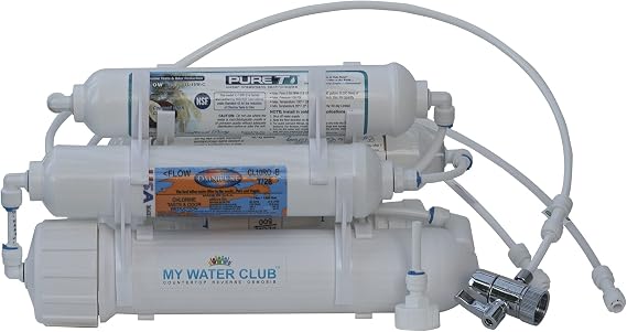 Countertop Portable Universal 5-Stage Reverse Osmosis RO Purification Water System with 100 GPD RO Membrane, DI Deionizing Mixed Bed (Close to 0 PPM) postfilter, Dual Connection. Build in USA