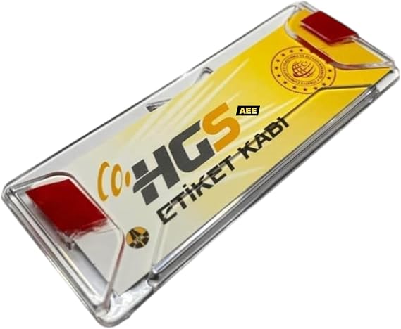 AEE® HGS Etiket Kabı – Şeffaf HGS Etiket Tutucu, Kolay Tak Çıkar HGS Aparatı, Araç Camı İçin HGS Etiket Kabı