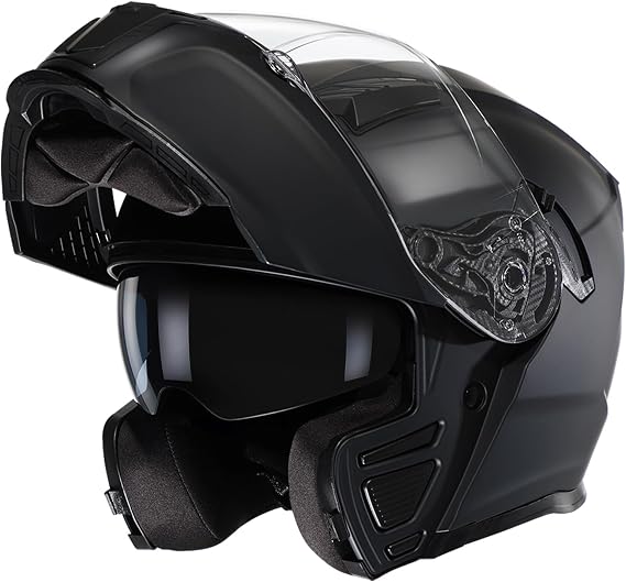 TRIANGLE Modular Motorcycle Helmets for Men Flip Up Full Face Helmet Dual Visor with Internal Sunshield DOT Approved