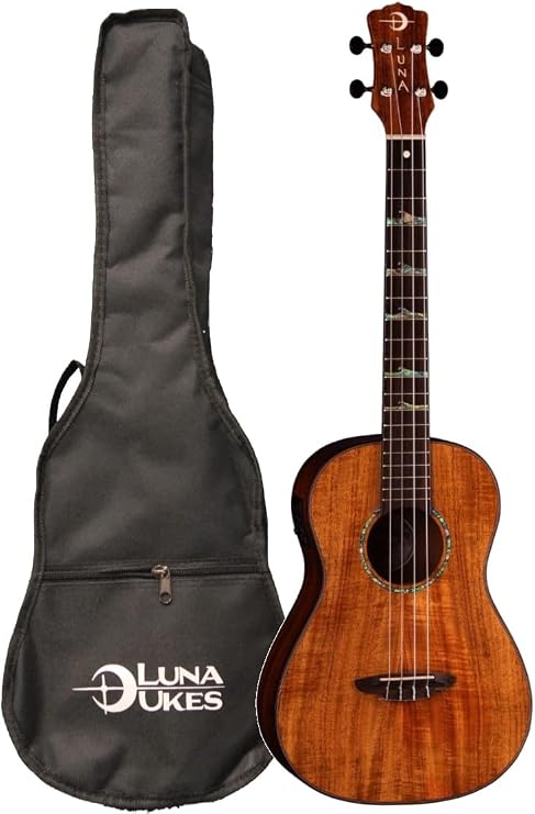 Luna High Tide Koa Baritone Acoustic-electric Ukulele - Satin Natural