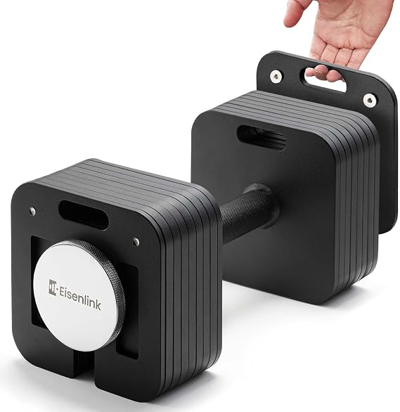 Eisenlink Adjustable Dumbbell 4~36KG in 2KG increments Maximum 17-level adjustment Square model Pure steel casting Home use Maximum 36KG