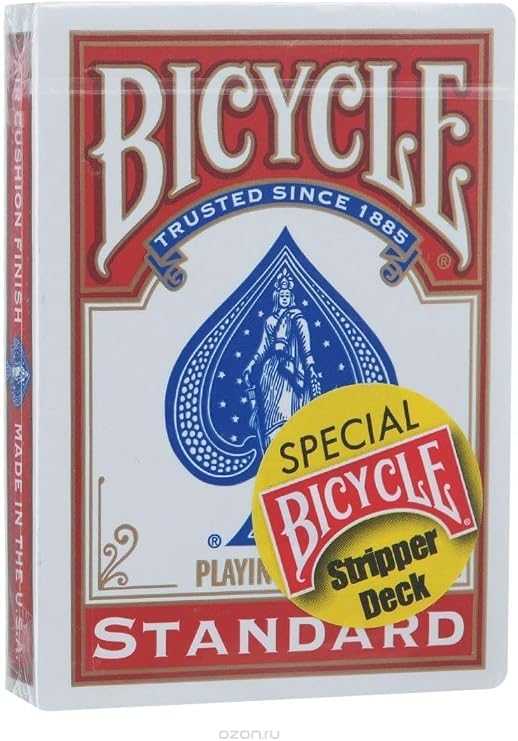 Bicycle Magic Stripper Deck - A Gaff Playing Card Trick (Red)