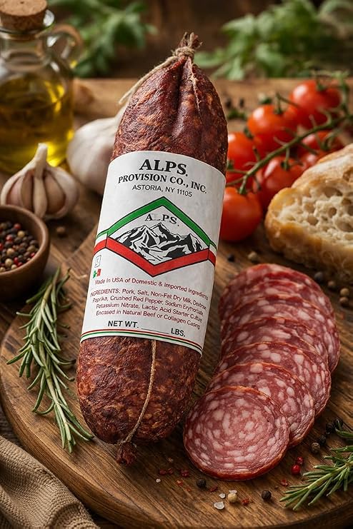 2 Pack Alps Sopressata - Approximately 2 pounds Sweet or Hot Your Choice (Sweet)