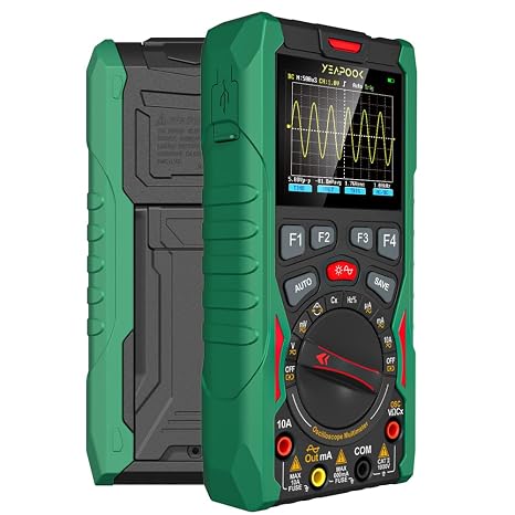 3 in 1 Handheld Digital Oscilloscope Multimeter Portable Oscilloscopes, 12MHz Bandwidth, 50MSa/s Sampling Rate with Multimeter and Signal Generator (YP101A)