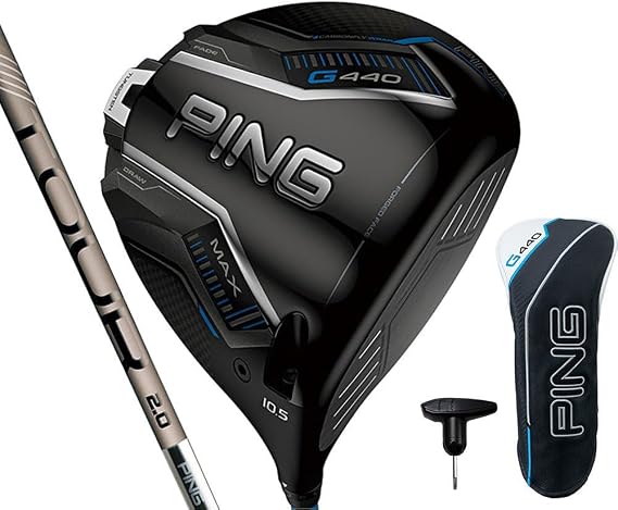 Pin G440 MAX Driver, PING Tour 2.0 CHROME 65, Right Handed, Loft Angle 9 Degree, FLEX-S