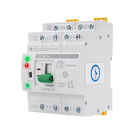 DEWIN Automatic transfer switch transfer switch top-hat rail ATS dual power automatic transfer switch electric selector switch 4P 63A 400V