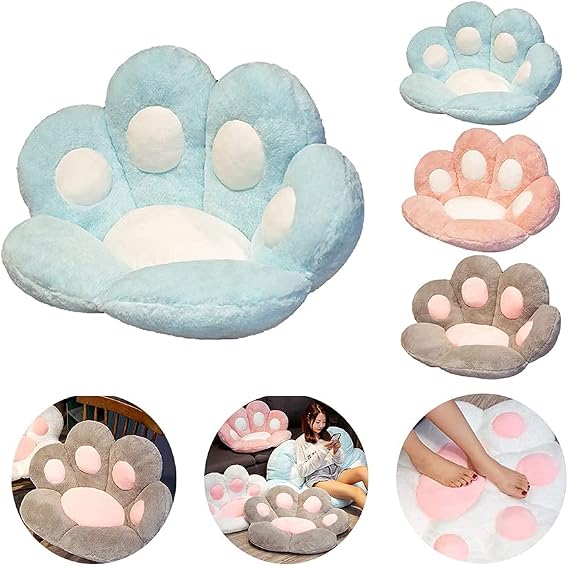 Cat Paw Cushion Cute Seat Cushion,Cat Paw Shape Lazy Sofa Bear Paw Chair Cushion Bear's Paw Office Chair Cushion,Office Cozy Warm Seat Pillow,Plush Sofa Cushion Home Decoration