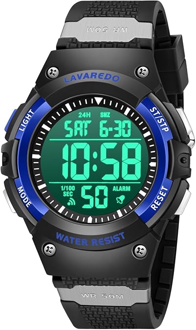 L LAVAREDO Kids Digital Watch,Boys Timer Stopwatch Alarm and 50M Waterproof | Outdoor Sports Watches With Chronograph Multifunctional Wristwatch with Alarm/Timer/Stopwatch for 5-16 Year Old ,Kids Gift