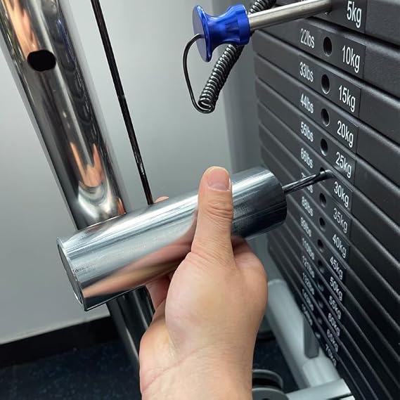 Magnetic Gym Stacked Weight Pin Cable Machine Weight Plate Extender (Length 80mm/3.15inch Diameter 10mm/0.39inch)