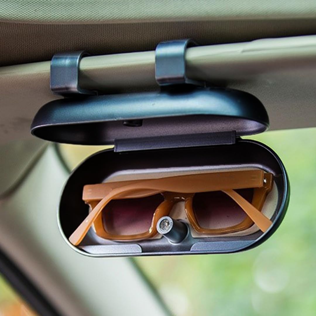 Car Glasses Holder Holder In-Car Torpedo Accessory Glasses Container Clip with Magnet