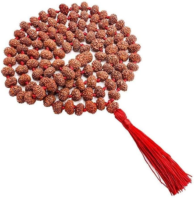 Presents 7 Mukhi Rudraksha Mala, Certified Original Seven Mukhi Rudraksha Necklace, 108 Mala Beads, Knotted Mala, Handmade Mala, Japa Mala, Yoga & Meditation #Frienemy-2836