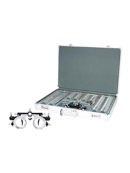266-Piece Trial Lens Set y Adjustable Trial Frame Bundle