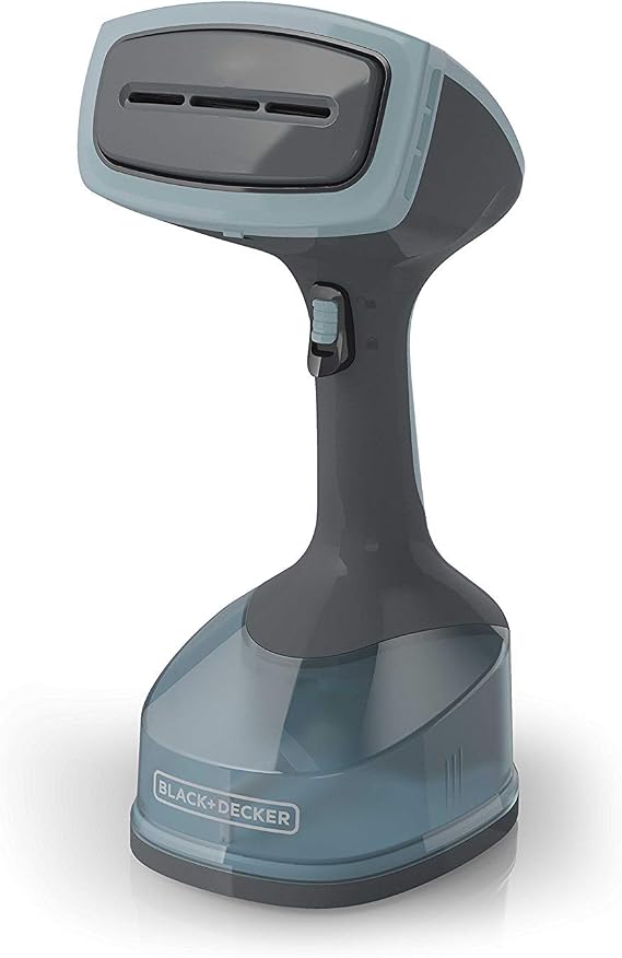 BLACK+DECKER 1400W Advanced Handheld Steamer, 3 Attachments, Gray/Blue, HGS200