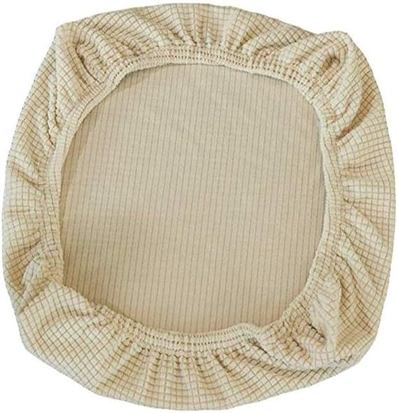 Elastic Stretch Chair Seat Cover Round Spandex Chair Covers Covers Removable Washable fit for Office Chairs,Dining Room Chairs,Bar Stools (Beige)