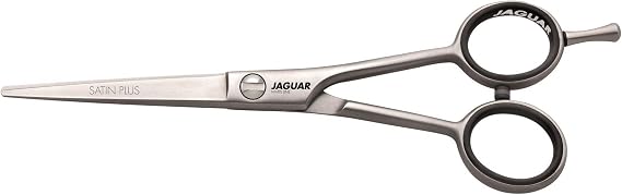 Jaguar Shears White Line Satin Plus 6.0 Inch Professional Steel Hair Cutting & Trimming Scissors for Salon Stylists, Beauticians, Hairdressers and Barbers, Classic Design, Made in Germany