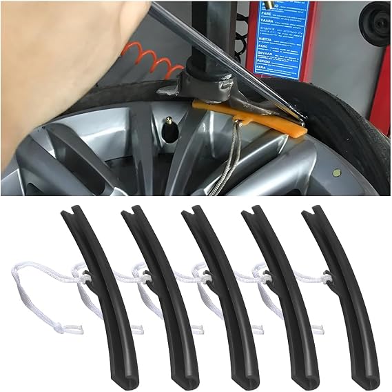 AICEL Tire Changing Rim Protector, 5PCS Wheel Rim Saver Tool, Black
