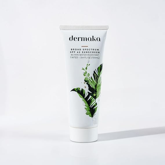 Dermaka Mineral Sunscreen SPF 42, 3.4 oz, Face & Body, Sensitive Skin | Zinc oxide sunscreen with aloe vera. Water resistant, reef safe and lightweight for daily face and body protection.