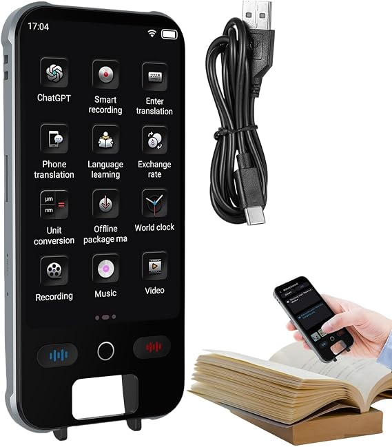 AI Translator Device | Two-Way Pocket Translator,148 Languages Translation for Conference Business Meeting Hospitality Industry Classroom