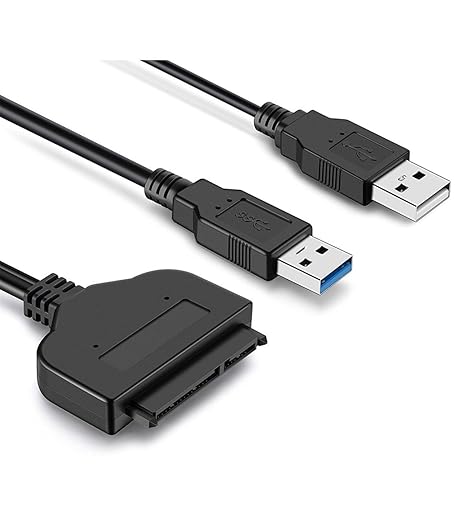 Coverzone USB 3.0 ile SATA Kablo Dönüştürücü, 2.5 inç ve 3.5 inç HDD/SSD Bağlantısı, 4TB Destekli, Hızlı Veri Transferi, Harici Sabit Disk Bağlantısı, USB 3.0 to SATA, HDD Dönüştürücü | RXD339U3