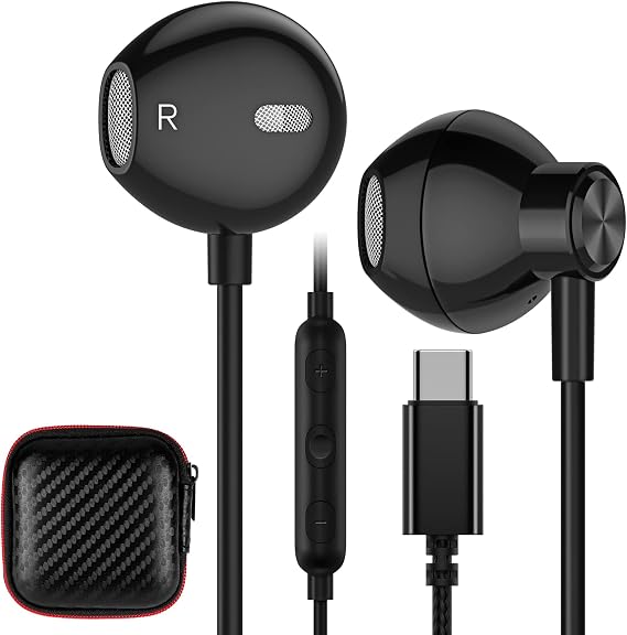ACAGET USB C Earbuds Wired Headphone for Android/iPhone Type C Earphones