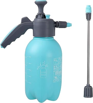 gfhfjheg Pump Pressure Water Sprayer with Adjustable Nozzle and Extra Spray Wand Handheld Manual Garden Sprayer for Watering Plants, Spraying Weeds, Home Cleaning and Car Washing 2L Blue