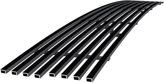APS Compatible with Lincoln Navigator 2003-2004 Lower Bumper Stainless Steel Black 8x6 Horizontal Billet Front Grill Grille Insert L85389J