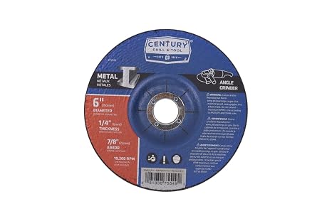 Century Drill & Tool 75549 Type 27 (Metal), 6", Thickness: 1/4", Arbor: