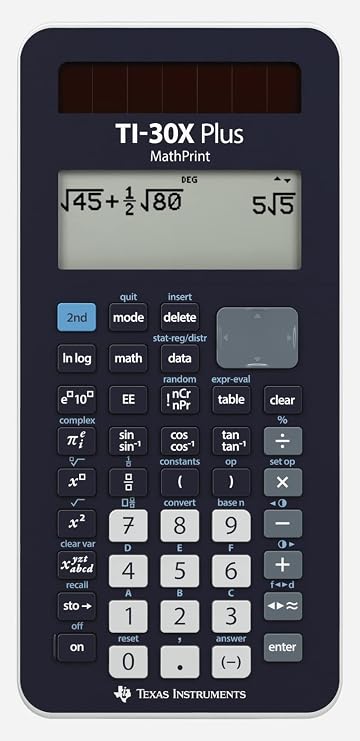 Texas Instruments TI-30X Plus MathPrint Bilimsel Okul Hesap Makinesi (4 satırlı)