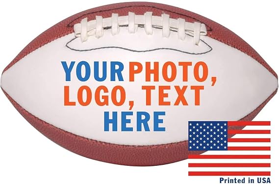 Personalized Custom Mid 9 Inch Football | Official Size 3 | Customized Trophy for Coach, Dad, Any Fan