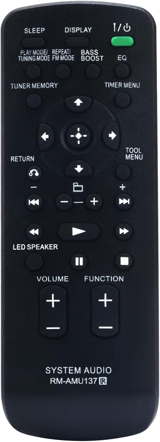 RM-AMU137 Replaced Remote fit for Sony Home Audio Docking System