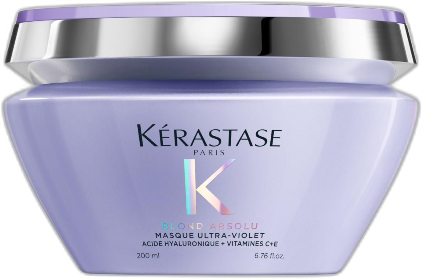 Kérastase Blond Absolu, Anti-Brass Purple Hair Mask, For Lightened & Highlighted Cool Blonde Hair, With Hyaluronic Acid & Edelweiss Flower, Masque Ultra Violet, 200ml