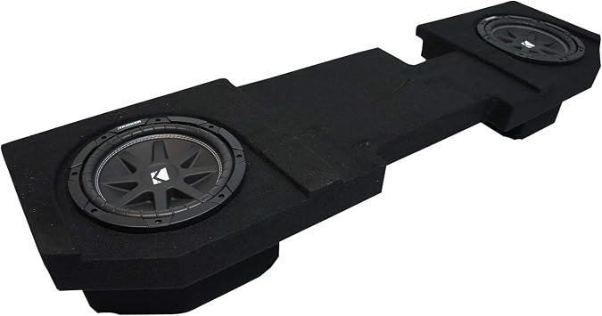 American Sound Connection Kicker Bundle Compatible with 2002-2018 Dodge Ram Quad or Crew Truck 43C104 Comp C10 Dual 10" Loaded Sub Box Enclosure