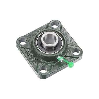 uxcell UCF204 Flange Block Bearings 20mm Bore Cast Iron Bearing Unit Set Screw Lock