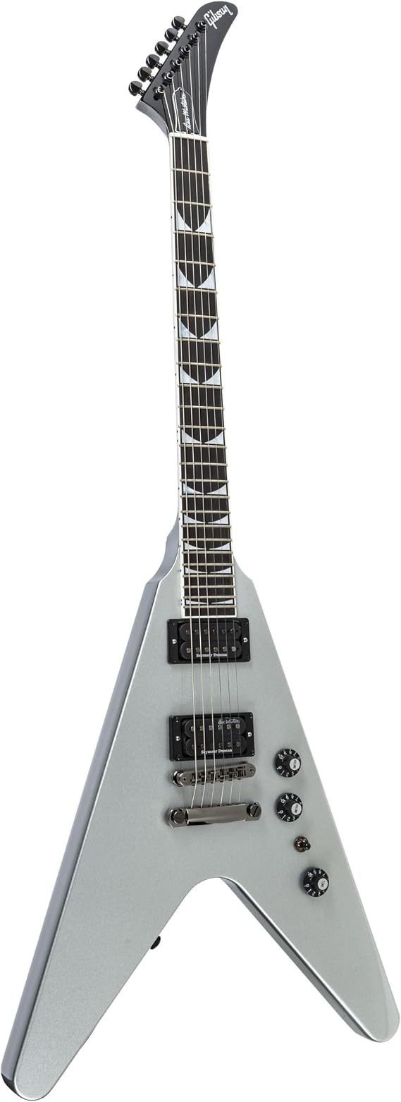Gibson Dave Mustaine Flying V EXP Electric Guitar - Silver Metallic