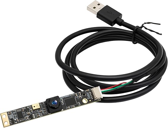 8MP USB Camera Module with Microphone Wide Angle 105Computer Camera Fixed Focus 4K Lightburn Camera for Laser Engraver Embedded UVC Webcam Board Tiny USB Security Camera for PC, Laptop, Raspberry Pi