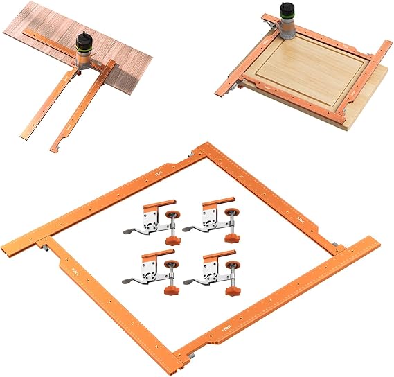 Imbot Router Jig Kit, Adjustable up to 25 x 21 Inches, with 4 Toggle Clamps