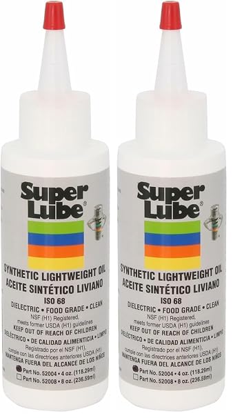 Super Lube Synthetic Lightweight Oil - for Machine, Chain & Lab Equipment - NSF Food Grade H1 Lubricant - Waterproof Friction-Reducing Rust Inhibitor - Bottle - 1 qt (52030)