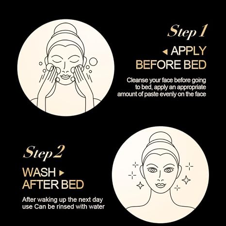 Gold Mask 120 g Anti-Ageing Gold Mask Mask with Leave-On Applicator Deep Pore Cleansing Reduces Fine Lines and Tightens the Skin Facial Mask