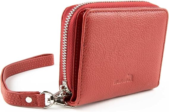 Mini Billfold Accordion RFID Wallet Red