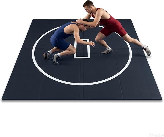 Wrestling Mat, Foldable Martial Arts Thick Mat, XPE Foam Wrestling Mats for BJJ, MMA, Jiu Jitsu, Judo & Grappling