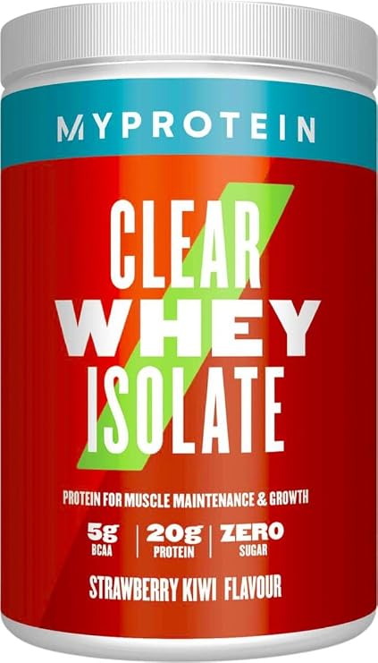Myprotein Clear Whey Isolate Protein Powder | Strawberry Kiwi -20 Servings | 20g Protein per Serving| Fruity Protein Juice Drink with Low Sugar | Refreshing Low-Calorie Protein Water Alternative