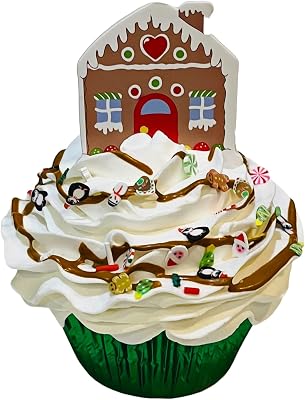 Fake Christmas Cupcake Fake Food Christmas Gingerbread House Fake Cupcake